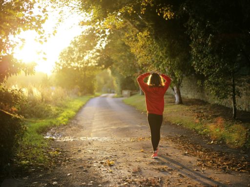 woman walking on pathway during daytime